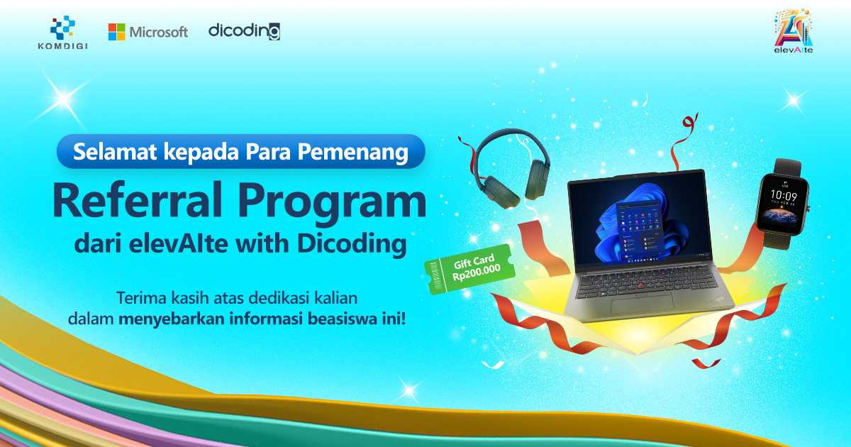 Pengumuman Pemenang Referral dari elevAIte with Dicoding